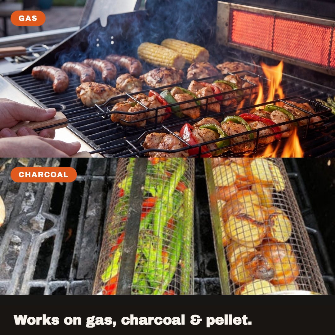 Works on gas, charcoal and pellet grills